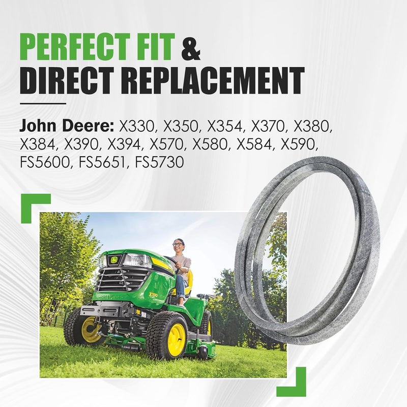 GEATaaT M169500 Kevlar Mower Deck Drive Belt Fit for John Deere X330 X350 X354 X370 X380 X384 X390 X394 X570 X580 X584 X590 FS5600 FS5651 FS5730 with 48" Deck Mowers (5/8" X 103-1/2") - Image 3
